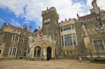 Stock photo of the exterior of the Casa Loma castle in the city of Toronto, Ontario.