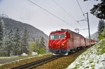 Matterhorn Gotthard Bahn Train with snow