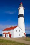 Stock photo of the tallest lighthouse in Atlantic Canada is the Point Amour Lighthouse, a Provincial Historic Site at Amour Point in L'Anse-Amour, along the Labrador Coastal Drive, Highway 510, Strait of Belle Isle, Viking Trail, Trails to the Vikings, So