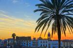 Stock photo of the Triana District at sunset in the City of Sevilla, Province of Sevilla, Andalusia, Spain, Europe.
