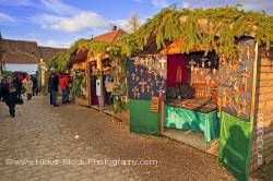 Market Stalls at Christmas Markets at Hexenagger Castle Hexanagger Bavaria Germany Europe