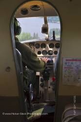 Cockpit de Havilland DHC-3 Otter Aircraft Red Lake Ontario Canada