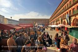 Market stalls Plaza de la Corredera City of Cordoba Province of Cordoba Andalusia Spain Europe 