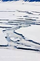 Frozen Ice formations Medicine Lake Maligne Lake Road Jasper National Park Alberta Canada