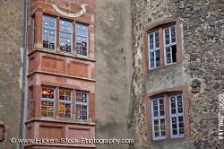Decorated windows building stone wall Castle Ronneburg