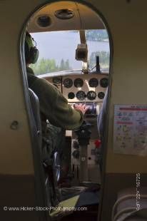 Stock photo inside a de Havilland DHC-3 Otter aircraft looking toward the cockpit. This plane is operated by Chimo Air Service in the Red Lake Region of Ontario Canada.
