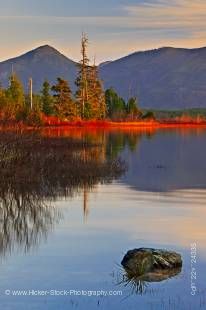 Stock photo of the late afternoon scenery of Kennedy Lake a transition area of the Clayoquot Sound UNESCO Biosphere Reserve, Vancouver Island, British Columbia, Canada.