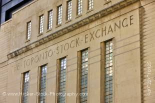 Stock photo of art Deco Facade of the former Toronto Stock Exchange building in the Toronto-Dominion Centre downtown Toronto, Ontario, Canada.