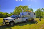 Stock photo of a camper at the Conestoga Campground in the City of Winnipeg, Manitoba, Canada.