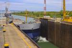 Carrier ship Welland Canals System at the St. Catharine's Museum Great Lakes St. Lawrence Seaway 