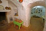Interior of cave dwelling in town of Guadix Province of Granada Andalusia Spain