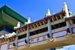 Stock photo of China Gate next to the Dynasty Building in downtown Chinatown, City of Winnipeg, Manitoba, Canada.