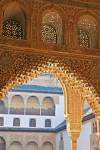 Stock photo of the details of the archway and spandrels of the Hall of the Boat (Sala de la Barca), The Royal House (Casa Real), The Alhambra (La Alhambra) - designated a UNESCO World Heritage Site, City of Granada, Province of Granada, Andalusia (Andaluc