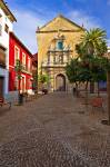 Stock photo of a walkway leads to the Iglesia de San Francisco (church) in the old City of Cordoba, UNESCO World Heritage Site, Province of Cordoba, Andalusia (Andalucia), Spain, Europe.
