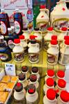 Stock photo of maple syrup products and bottles on display at a stall at the Byward Market in Ottawa, Ontario, Canada.