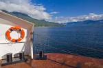 Stock photo of Osprey 2000 vehicle and passenger ferry on Kootenay Lake between Balfour and Kootenay Bay, Central Kootenay, British Columbia, Canada.