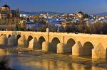 Stock photo of Puente Romano (bridge) spanning the Rio Guadalquivir (river) in the City of Cordoba, UNESCO World Heritage Site, Province of Cordoba, Andalusia (Andalucia), Spain, Europe.