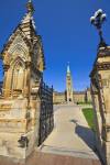 Stock photo of the Queen's Gate and the Peace Tower on Parliament Hill in Ottawa, Canada.