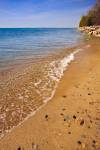 Stock photo of the shores of Lake Erie at the southernmost point of mainland Canada in Point Pelee National Park, Leamington, Ontario, Canada.