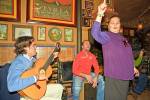Stock photo of singing performance at a Flamenco Restaurant/Bar in the Triana District in the City of Sevilla (Seville), Province of Sevilla, Andalusia (Andalucia), Spain, Europe.