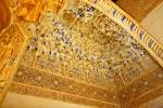 Stock photo of the ceiling of a small alcove next to the south portico  in the Court of the Myrtles (Patio de los Arrayanes), aka Court of the Pool (Patio de la Alberca), The Royal House (Casa Real), The Alhambra (La Alhambra) - designated a UNESCO World