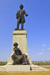 Stock photo of a Thomas D'Arcy McGee statue on Parliament Hill in Ottawa, Canada.