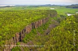 Aerial photo Canyon at Ouimet Canyon Provincial Park Ontario, Canada.