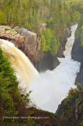 Aguasabon Falls Near Terrace Bay During Spring Flood Lake Superior Ontario Canada