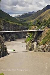 Bungee jumper Waiau Ferry Bridge Waiau River Thrill Seekers Canyon Hanmer Springs South Island