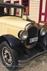 Cardrona Hotel and vintage Chrysler Crown Range Road Central Otago South Island New Zealand