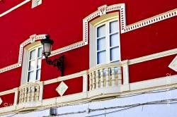 Windows Casa del Duque de Alba Town of Sorbas Costa de Almeria Province of Almeria Andalusia Spain