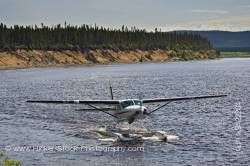 Cessna Caravan amphibian airplane Eagle River at Rifflin' Hitch Lodge in Southern Labrador