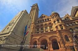 Architecture Cenotaph Old City Hall Blue Sky Downtown Toronto Ontario Canada 