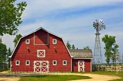 Farm Barn at Mennonite Heritage Village in Steinbach Manitoba Canada