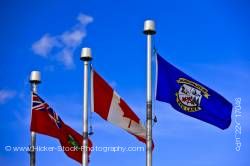 Flags Red Lake Ontario and Canada
