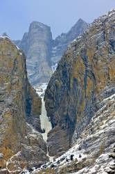 Frozen Waterfall Icefield Parkway Banff National Canadian Rocky Moutains Alberta Canada
