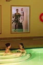 Indoor pool women relaxing pool fitness