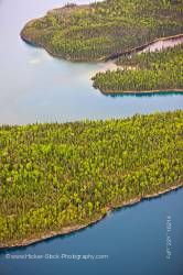 Aerial View of Islands and Forest Lake Superior Flight From Thunder Bay Ontario Canada