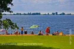 Vacationers Last Mountain Lake Rowan's Ravine Provincial Park Saskatchewan Canada
