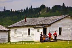 Log cabin costumes Fort Walsh National Historic Site Cypress Hills Interprovincial Park Saskatchewan