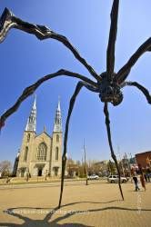Maman sculpture and Notre Dame Cathedral Basilica Ottawa