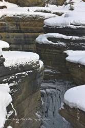 Rock Formations Winter Mistaya Canyon Mistaya River Banff National Park Alberta Canada