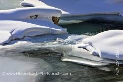 Snow and Ice Kicking Horse River Yoho National Park Canadian Rocky Mountains British Columbia Canada