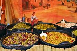 Olives market stall Plaza de la Corredera City of Cordoba Province of Cordoba Andalusia Spain