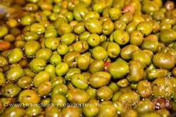 Olives at market stall in Plaza de la Corredera City of Cordoba Province of Cordoba Andalusia