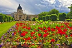 Flowers Queen Elizabeth II gardens City of Regina Saskatchewan Canada