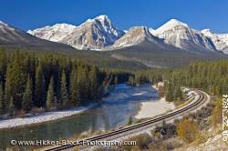 Railway tracks Morant's Curve Bow Valley Parkway Banff National Park