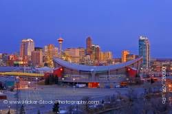 The Saddledome Calgary Tower in background City of Calgary Alberta Canada