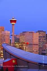 Saddledome Calgary Tower sunrise downtown Calgary Alberta