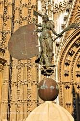Statue of Faith Seville Cathedral Santa Cruz District City of Sevilla Province of Sevilla
